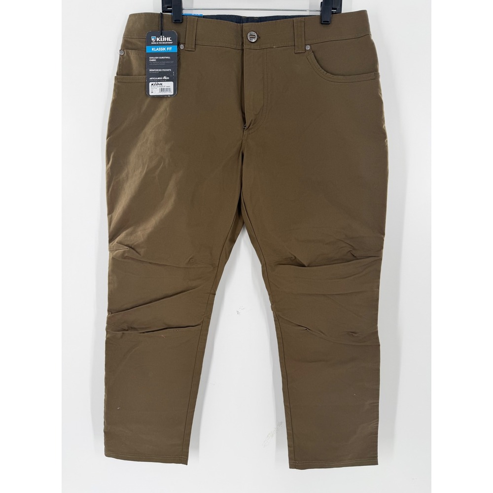 Kuhl Rydr Lite Klassik Fit Pants Burnt Olive 38x30 NWT Articulated Knee Hiking